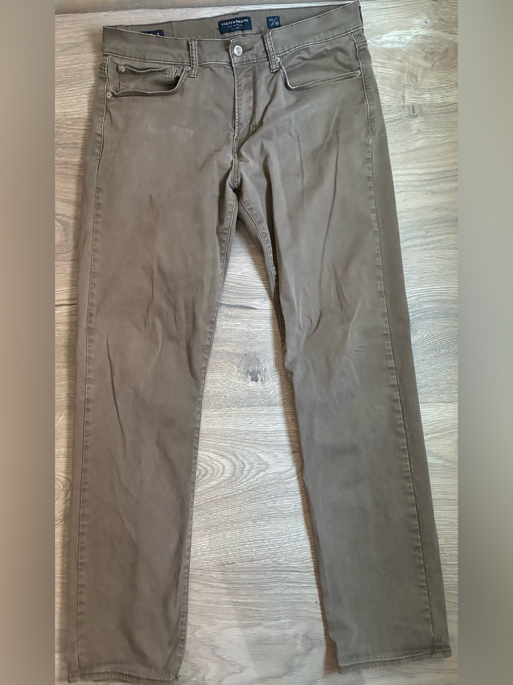 Lucky Brand 121 Heritage Slim Jeans Brown Khaki Mens 33x32